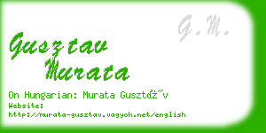 gusztav murata business card